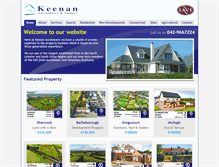 Tablet Screenshot of keenanauctioneers.com